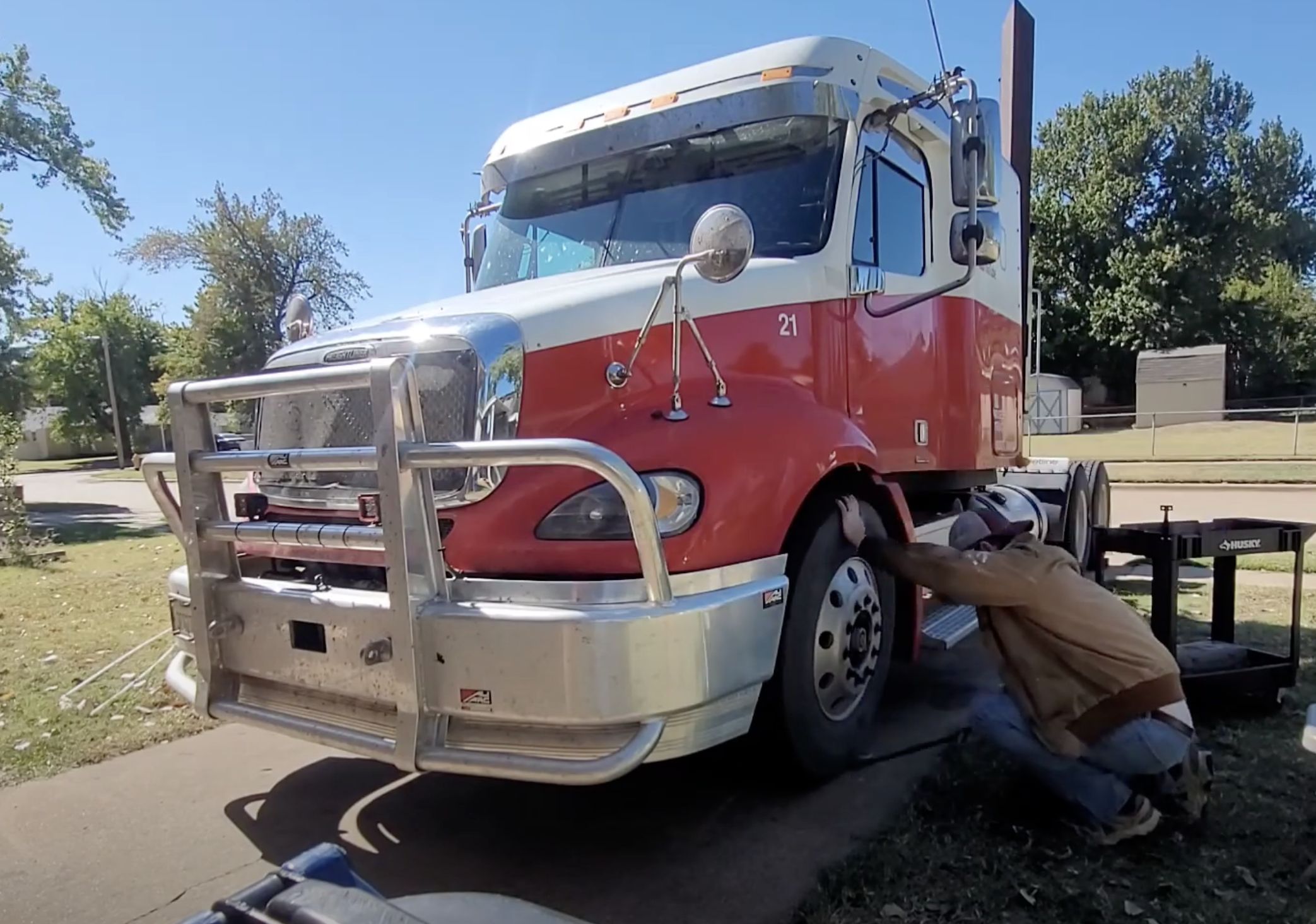 this image shows mobile truck repair in Milford, NH